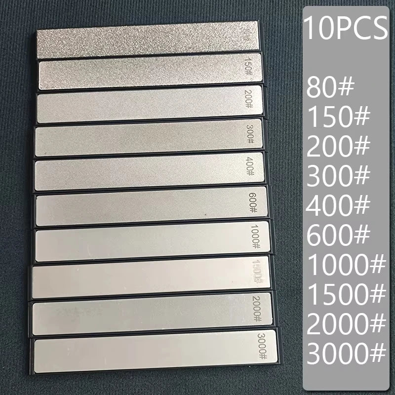 10Pcs Multi Purpose Diamond Grinding Stones Blade Correction Abrasive Sheets For Outdoor Knives Sharpening