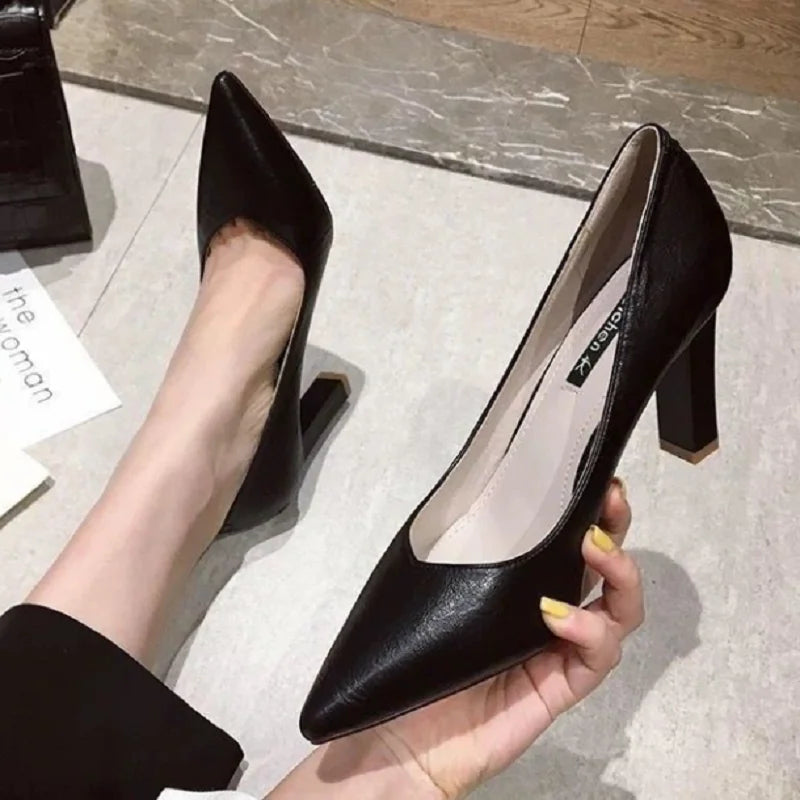 Cresfimix Sapatos Femininas Women Cute Light Weight Spring Slip on Office Pumps Lady Classic Sexy Shoes Zapatos De Mujer A1149
