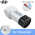 EVqiaoyi Type2 V2L Discharger with Power-Off Button 16A MG BYD Vehicle-to-Load Plug for Brazilian New Energy Vehicles