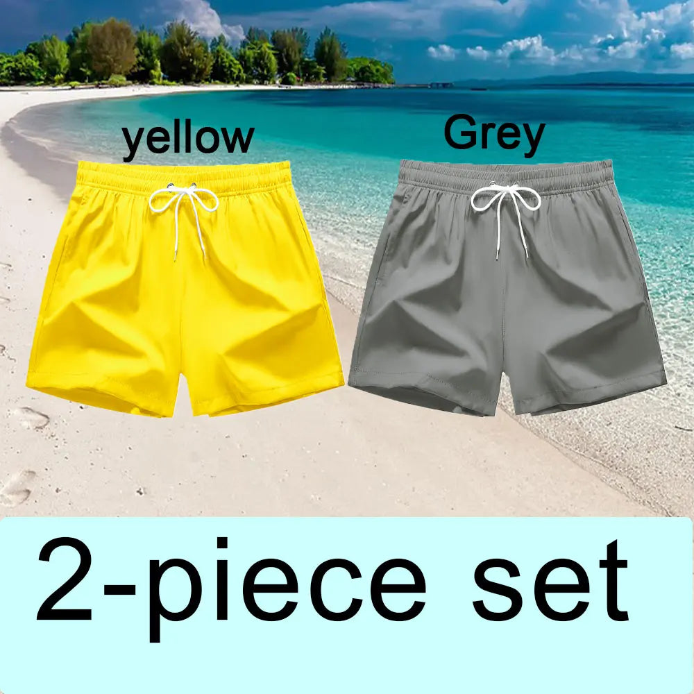 Swim Trunks Swim Shorts for Men Quick Dry Board Shorts Bathing Suit Breathable Drawstring With Pockets for Surfing Beach Summer