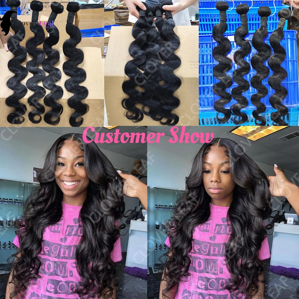 12A 24inch Body Wave Human Hair Bundles 100% Brazilian Raw Hair Bundles for Women  1/3/4  Thick Bundles 3 Days Delivery 10-32Inch Bundles 100% Human Hair Extensions Soft Smooth Bundles Deals No Tangle Shedding Unprocessed Vir