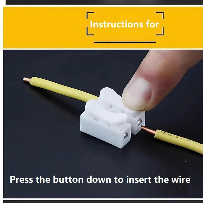 Quick Wire Connectors 1P 2P No Soldering Required Spring Clamp Cable Terminals Screwless Terminal Block for Electronics
