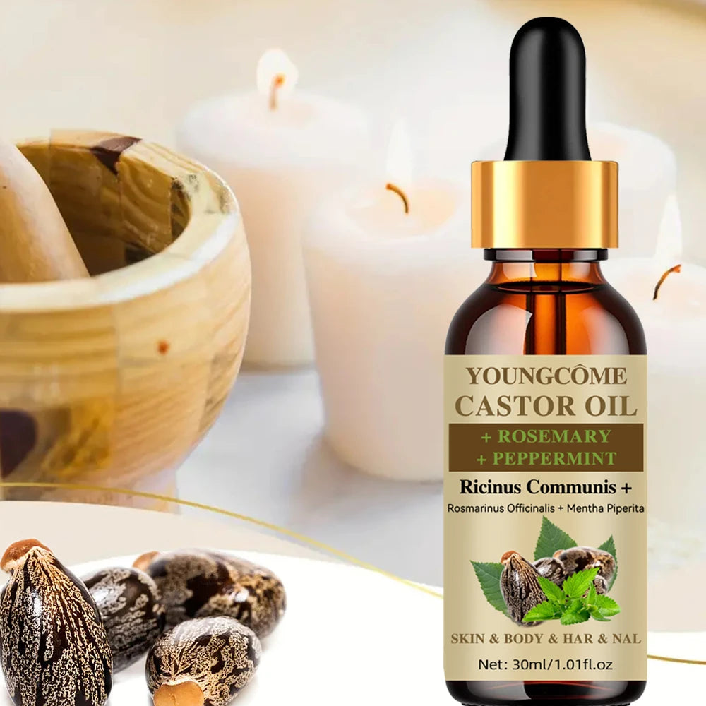 Castor Oil Hair Mask Castor Oil Hair Growth Oil Natural Treatment Nourish Reduce Hair Loss Anti-Breakage Hair Products