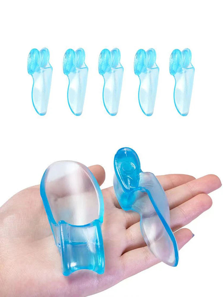 2pc Silicone Toe Splitter Correction Device, Large Foot Bone Separation Toe Sleeve Toe Splitter Manicure Tools For Hallux Valgus