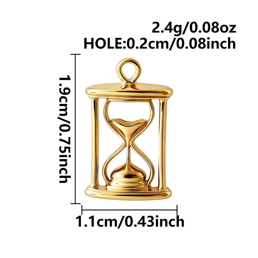 5pcs Lovely Animal Series Pendant Dog Bird Gold Plated 3D Stainless Steel Charms For DIY Jewelry Accessory in Furnace Waterproof