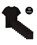 10pcs Mens Classic Crew Neck T-Shirts Soft Cotton Blend Short Sleeve Tee Machine Washable Casual Wear & Everyday Comfort