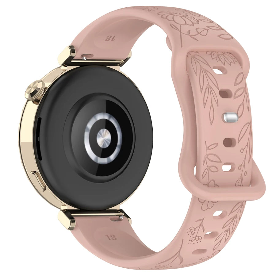 18 20 22mm Watch Strap for Garmin Forerunner 170 70 570 165 255 3D Flowers Silicone Band For Active 6 5/Venu 4 41/45mm Bracelet