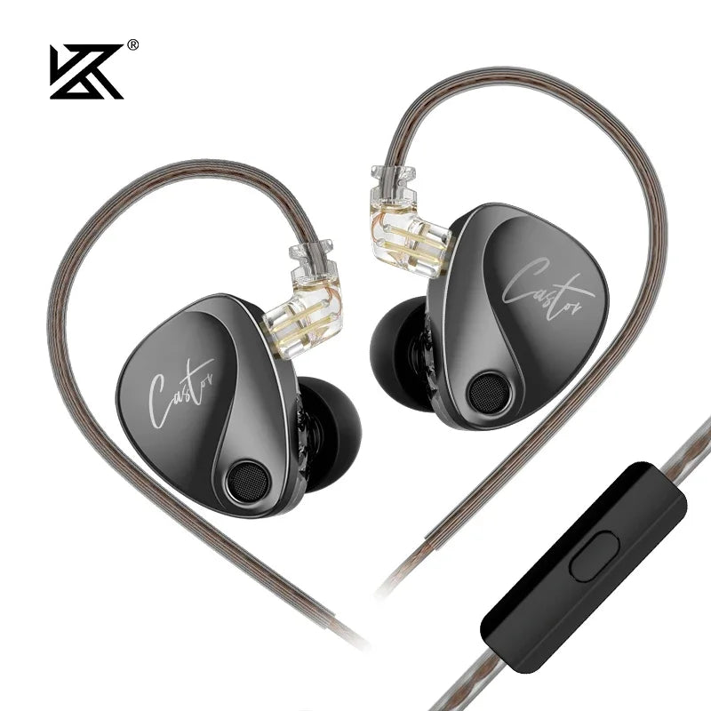 KZ Castor 2DD in Ear Earphone HiFi Dynamic High-end Tunable Earphones Monitor Headphone Cancelling Earbud ZSNPRO ZSX ESX D-FI