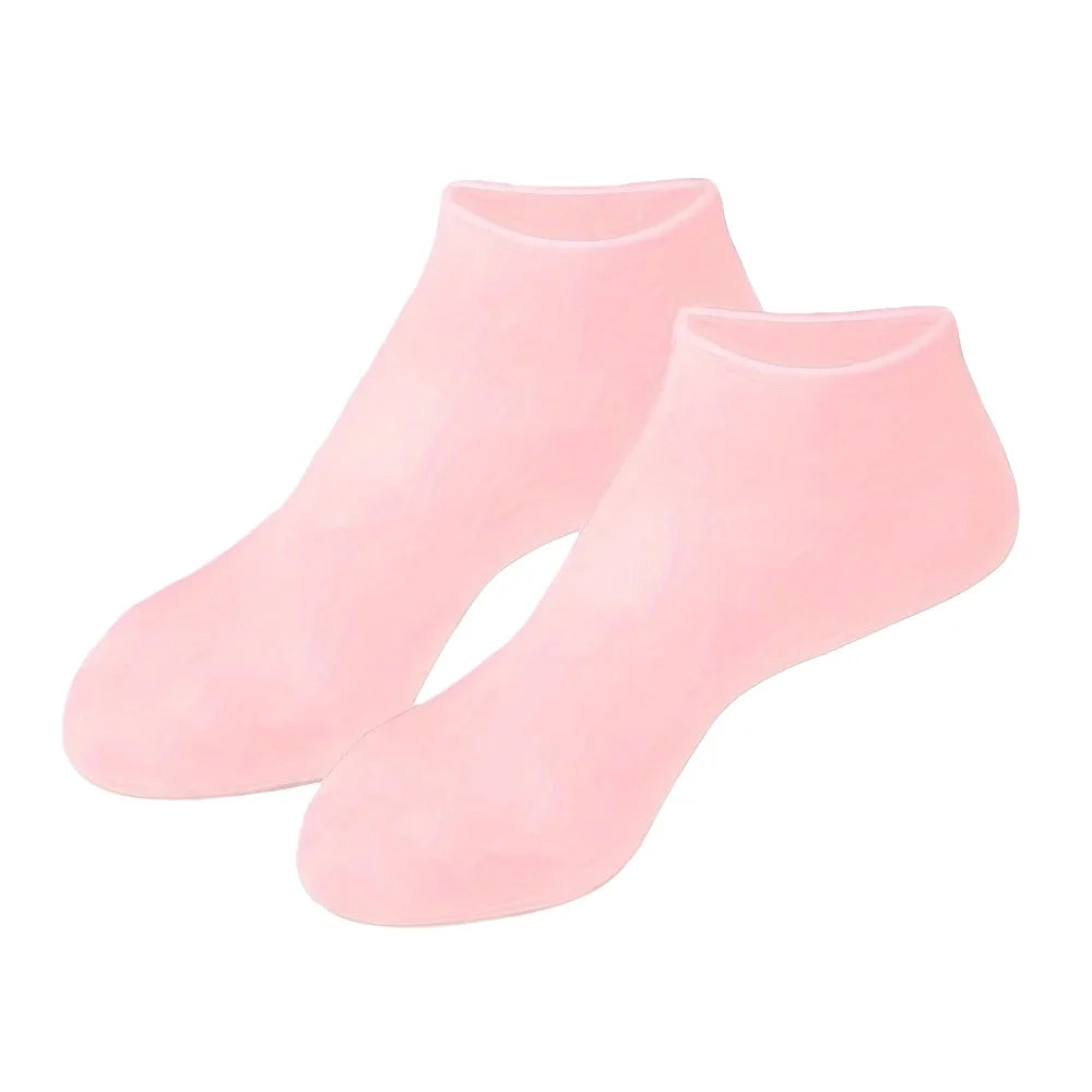 Elastic Silicone Moisturizing Foot Socks For Dry Cracked Feet Foot Care Socks Massage Moisturizing  2pcs/1 Pairs