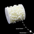 5/10Meters Artificial Pearls Chain Fishing Line Beads Garland Chain For DIY Bridal Bouquet Craft Flower Wedding Party Decoration