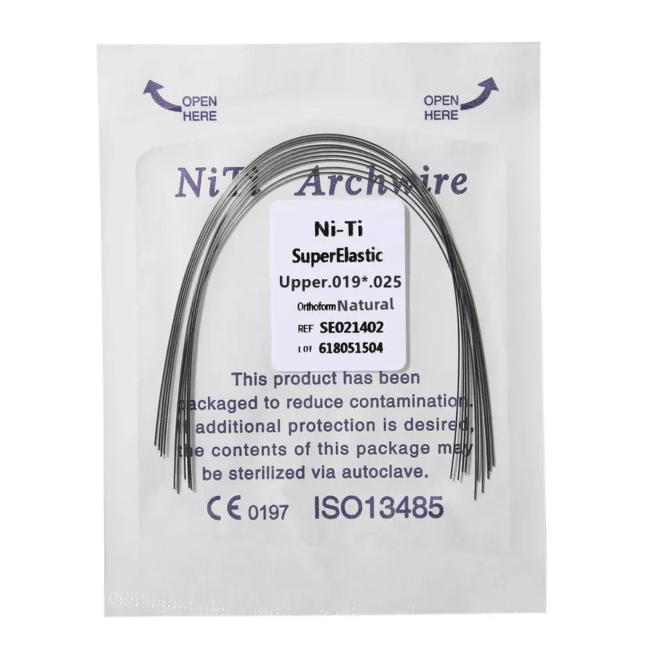 PIORPOY Dental Orthodontic Arch Wires 10 Pcs Natural Form Super Elastic Round Rectangular Arch Wires Form Upper Lower Archwire