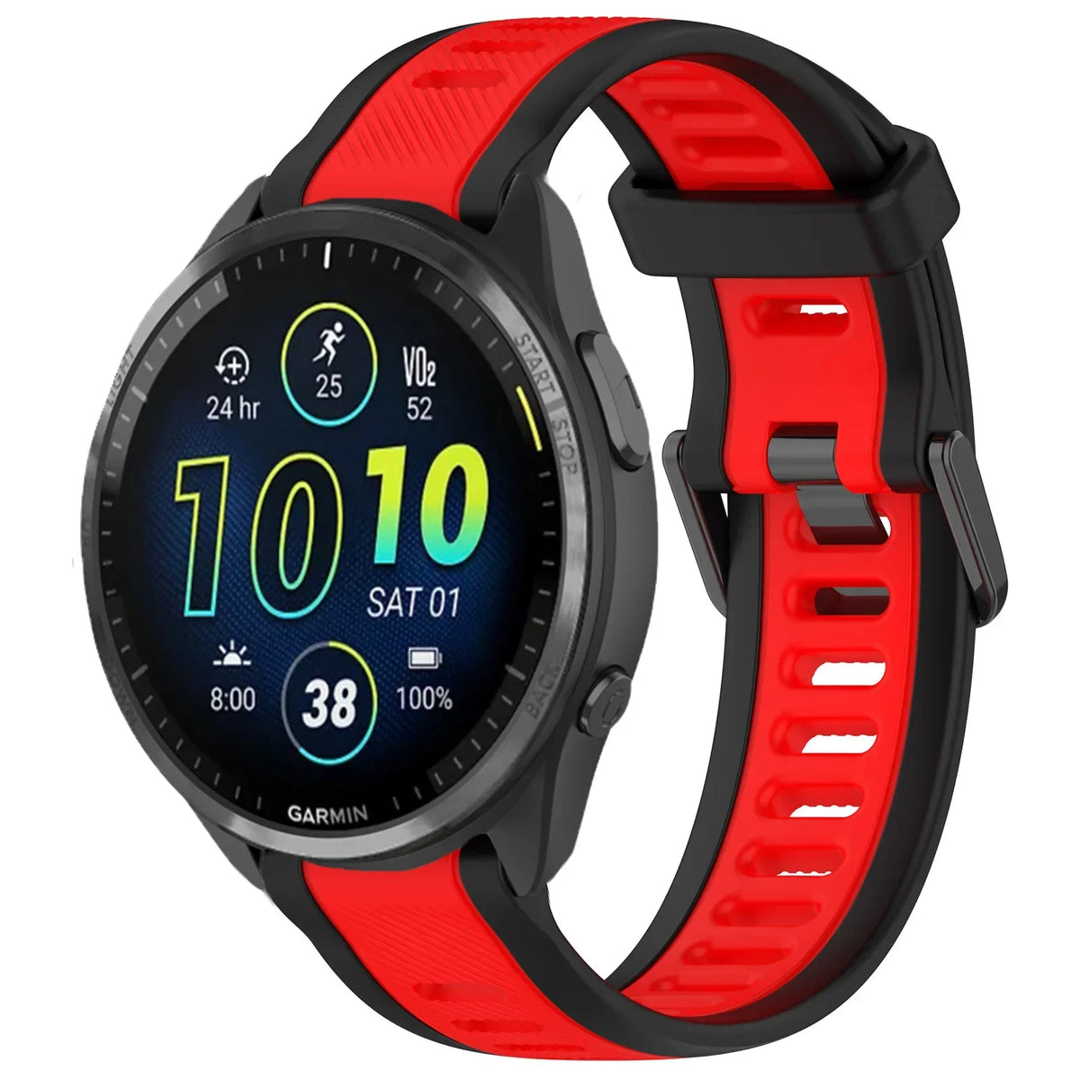 18mm 22mm 20mm Official Silicone Strap for Garmin Forerunner 970 570 55 965 265 165 Venu 3 2 Vivoactive 6 5 Band Bracelet Correa