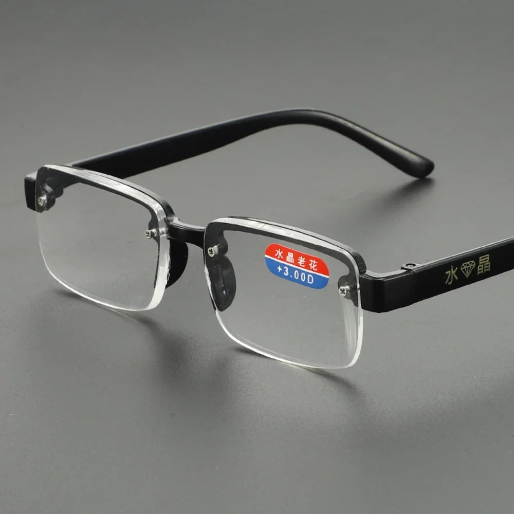 Reading Glasses Men HD Presbyopia Glasses Fashion Eyeglasses Retro Glasses for Men 1.0 1.5 2.0 2.5 3.0 3.5 4.0