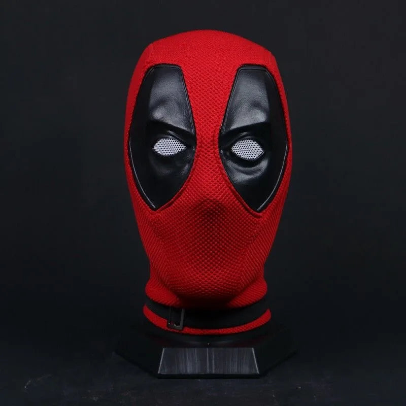 Hot Deadpool Silicone Headset Knitted Mask Cosplay Props Anime Accessories Silicone Toys Halloween Funny Props Festival Gifts