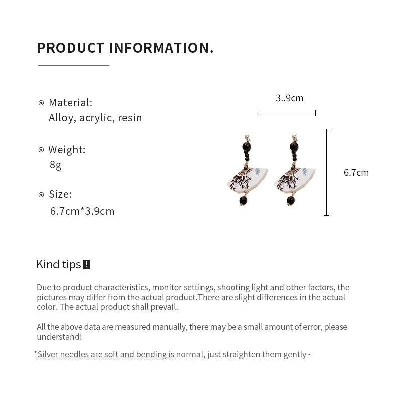 Neo-chinese Style Bamboo Joint Flower Earrings Imitation Pearl Fringe Earring New National Tide Personality  Earrings Women  K-