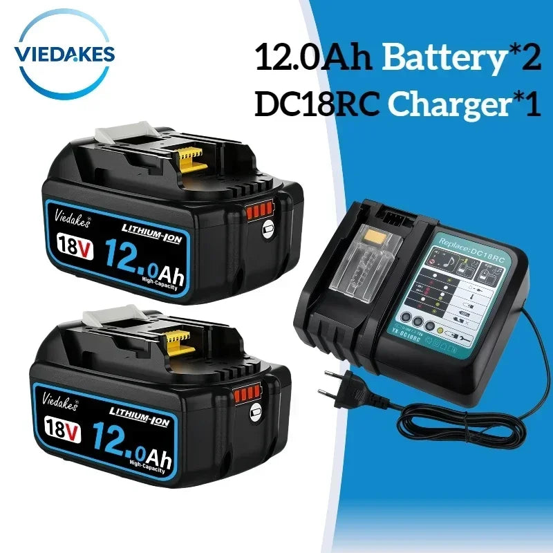 100% Original 18V 12000mah Fast Charging Lithium-ion Battery ◇ For Makita 18v BL1850 BL1840 BL1830 Battery◇