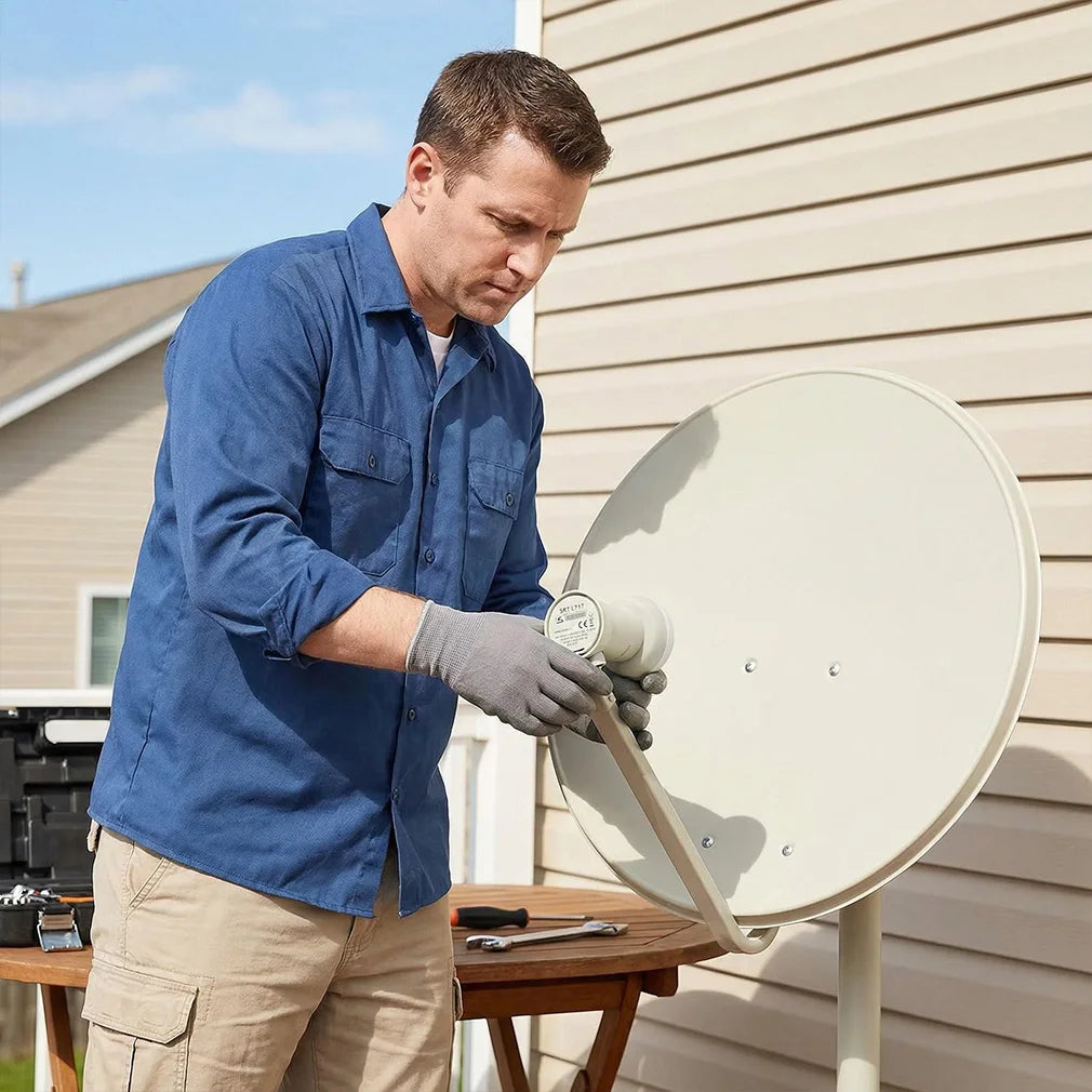 Full HD Satellite TV Receiver Universal Single LNB L9.75/10.6 KU Lnb 1 Output LNBF Waterproof Satellite Dish LNB Digtal KU-BAND