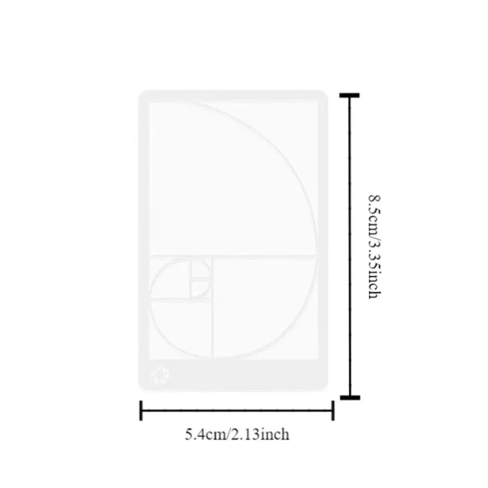 Viewfinder Ruler Golden Ratio Ruler Clear Fibonacci Composition View Finder Viewer Photography Painting Art Tool