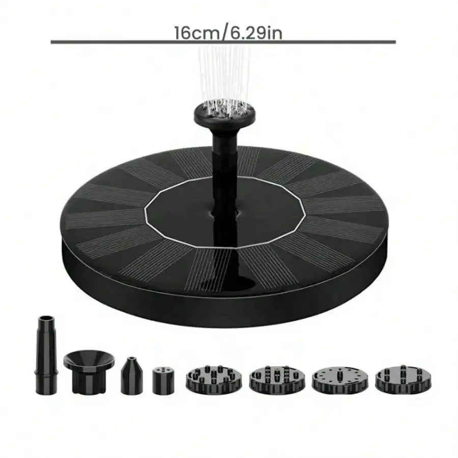 HOMEFISH Mini Solar Water Fountain - Solar-Powered Pool/Pond Waterfall, Outdoor Garden Decoration & Bird Bath Supplies