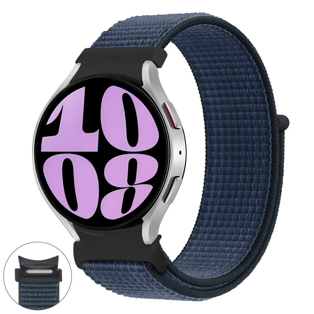 No gaps nylon Band For Samsung Galaxy Watch 6 4 Classic 5 pro 44mm 40mm 47mm 43mm 20mm Sport loop bracelet Galaxy Watch 6 Strap