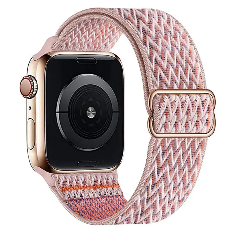 Scrunchie Strap for Apple watch Ultra 49mm band 45mm 44/46mm 41mm Adjustable Nylon Loop bracelet iWatch serie se 6 7 8 9 10 11