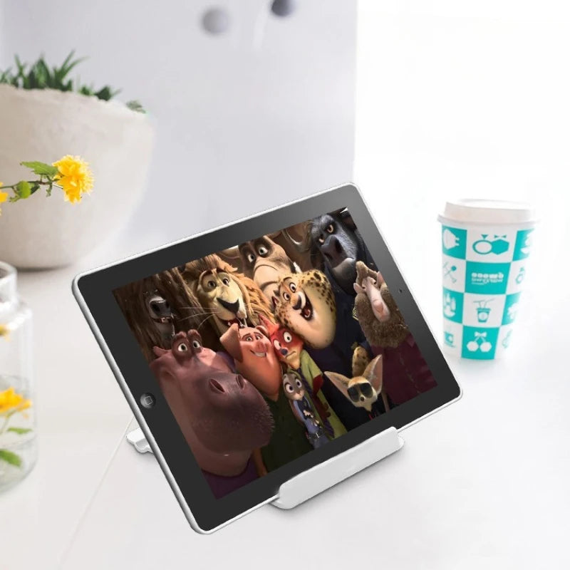 Adjustable Portable Tablet & Phone Stand - Foldable Desktop Dock with Secure Clamps, Durable PP Material |  Tablet Holder Stand