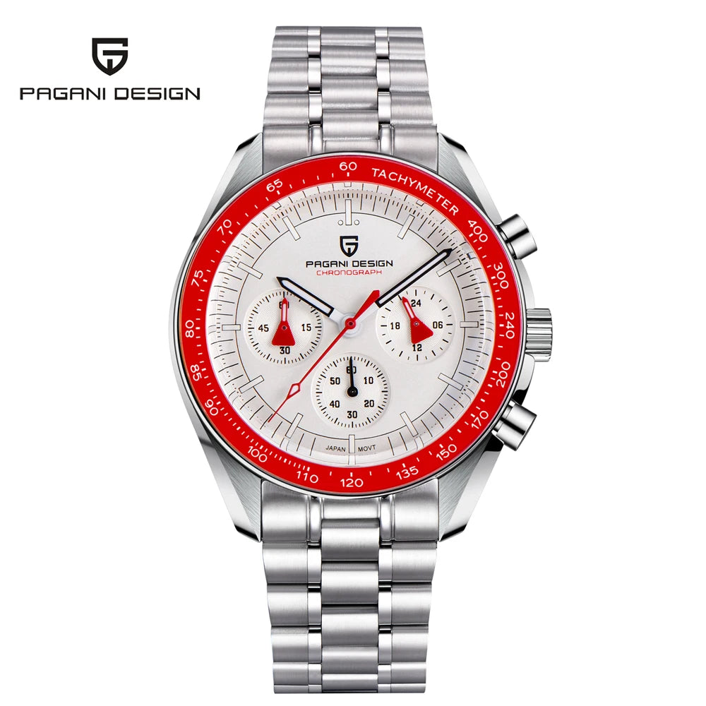 PAGANI DESIGN Moon Mens Watches Quartz Automatic Watch Men Luxury Sports VK63 Chronograph Waterproof Sapphire Reloj Hombre 2025
