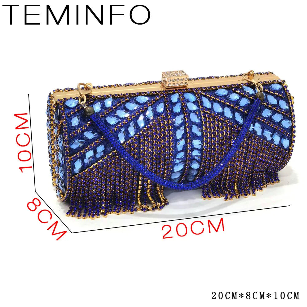 Sandals Woman Summer 2024 Italian Design Luxury Women's Shoes and Wallet Full Diamond Decorative Cylinder Mini Handbag
