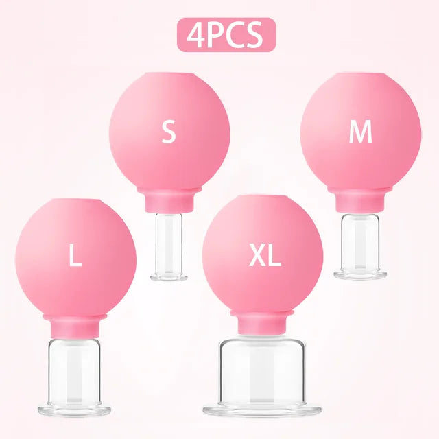 1/4PCS Rubber Massage Body Cups Vacuum Face Cupping Massage Cupping Facial Skin Lifting Body Anti Cellulite