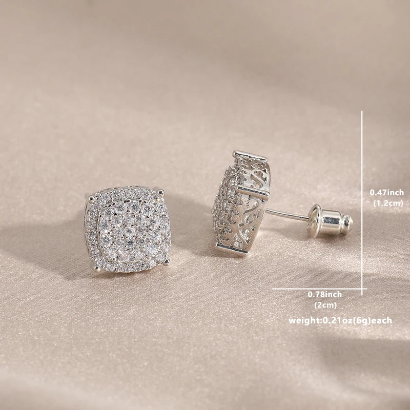 Square Stud Earrings – 11 Finishes