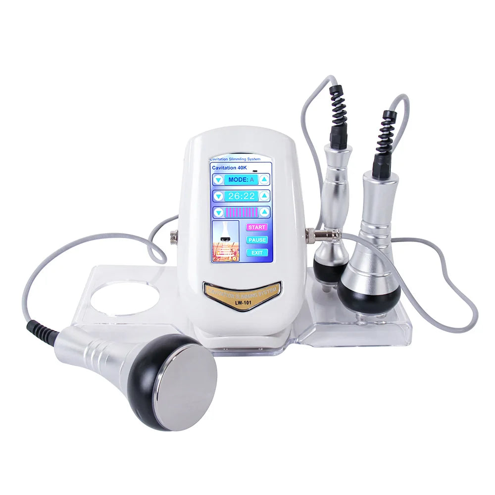 40K Ultrasonic Cavitation Machine, 3-in-1 Beauty Device, Skin Tightening & Face Lifting, Home Use Beauty Instrument