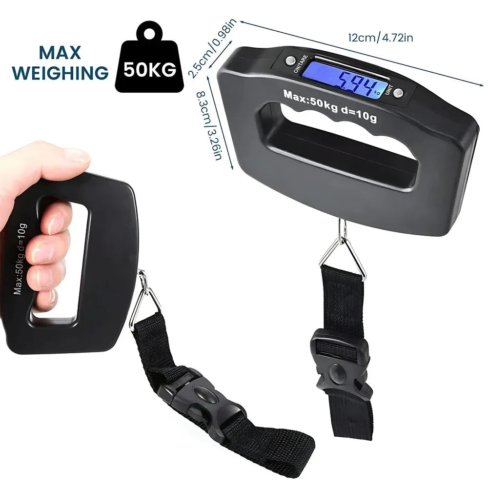 New 50kg/10g Digital Luggage Scale Electronic Portable Suitcase Travel Weighs With Backlight Electronic Travel Hanging Scales