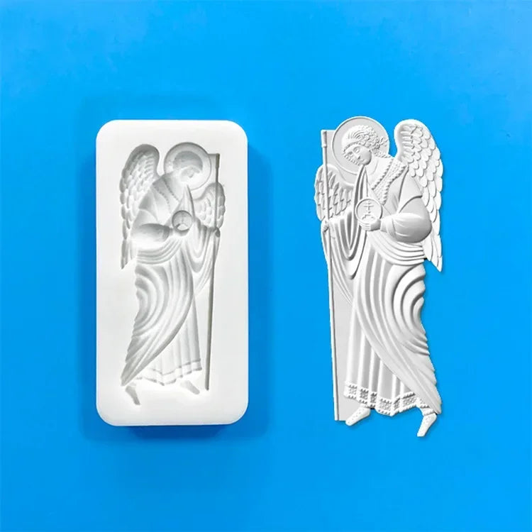 Angel Relief Pendant Silicone Mold Greek Wax Goddess Retro Cake Decoration Accessories Fondant Cake Mold Plaster Resin Molds