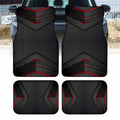 4PCS Universal Car Floor Mats - Durable Polyester Anti-Slip Mat for Sedan SUV Truck