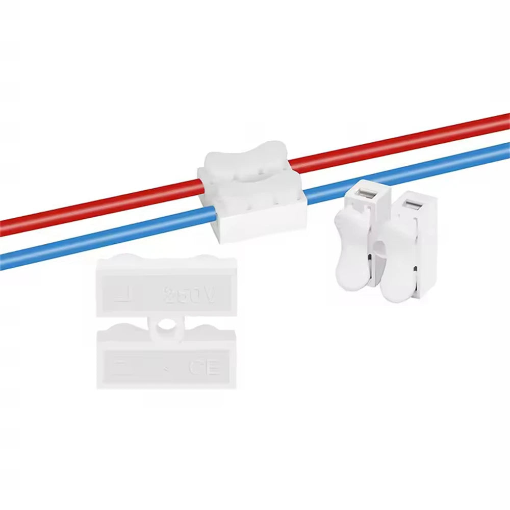 50 Pcs CH1 CH2 CH3 Quick Splice Lock Wire Connectors 1/2/3 Pins Electrical Cable Terminals For Easy Safe Splicing Into Wire