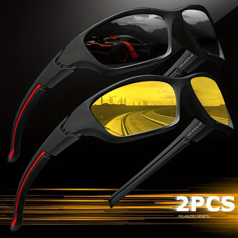 2/3PCS New Polarized Sunglasses for Men Outdoor Fashion Sports Fishing Cycling Eye Protection Sun Glasses Luxury Design Uv400