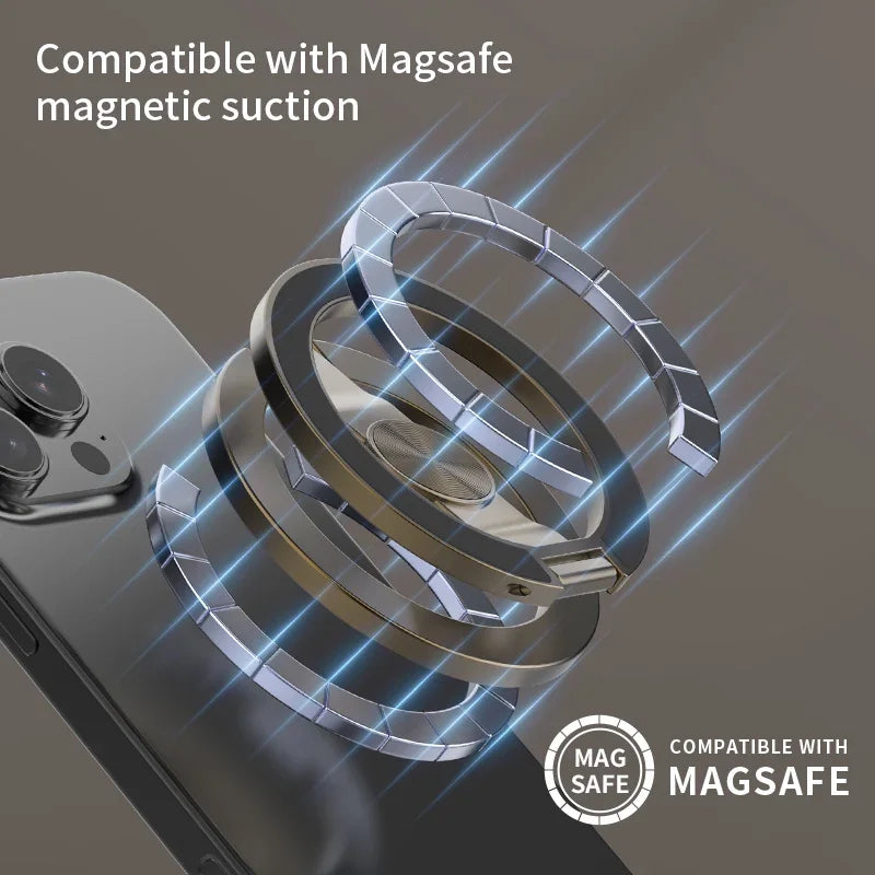 Foldable Double-Sided For Magsafe iPhone Holder 360° Rotating Stand with Strong Magnet Finger Grip for iPhone 17/16/15/14/13
