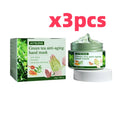 Jaysuing Green Tea Hand Mask Anti-Wri-nkle Moisturizing Wh-itening Repair Exfoliating Callus Film Nourish Hand Skin Care Cream