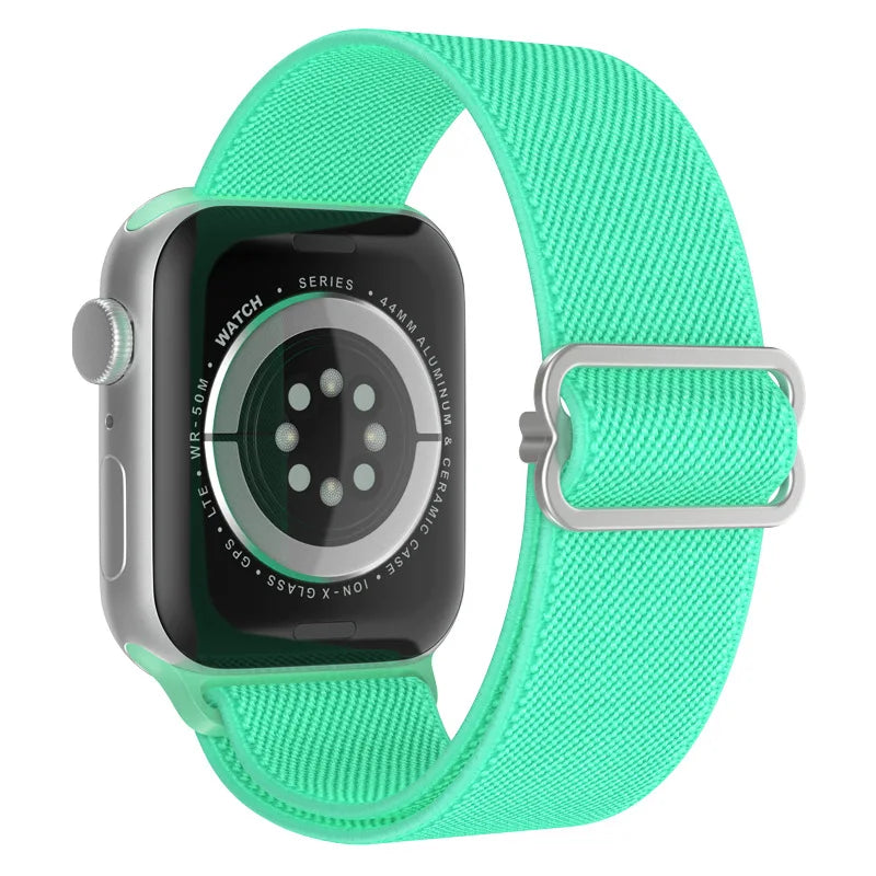 Scrunchie Strap for Apple watch Ultra 49mm band 45mm 44/46mm 41mm Adjustable Nylon Loop bracelet iWatch serie se 6 7 8 9 10 11