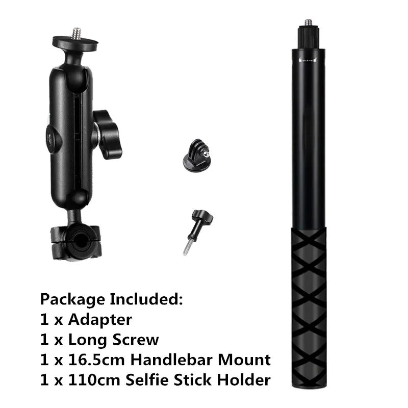 For GoPro 13 12 11 10 Motorcycle Bicycle Holder Handlebar Mount Bracket For Insta 360 X5 X4 DJI OSMO 360 Action 6 5 4 Accessory