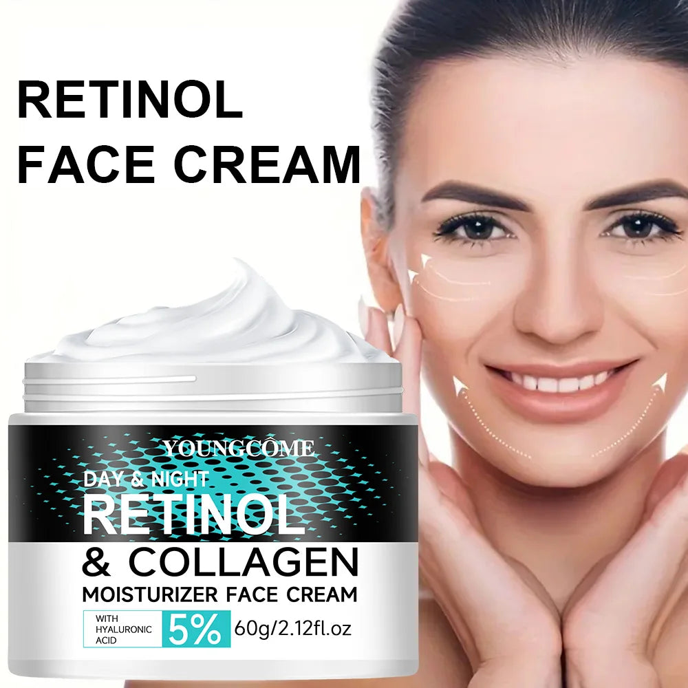Retinol Anti Aging Face Cream and Collagen Face Cream Moisturizing Shrink Pores Whitening Vitamin Retinol, Moisturizing Dry Skin