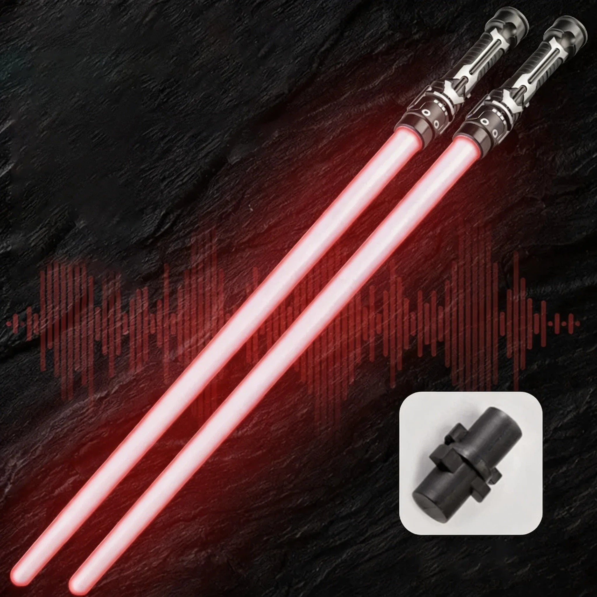 2 in 1 Telescopic Glow Light Sword 7 Color Changing Flashing Stick with Battle Sound Cosplay Party Prop Interactive Play Toy