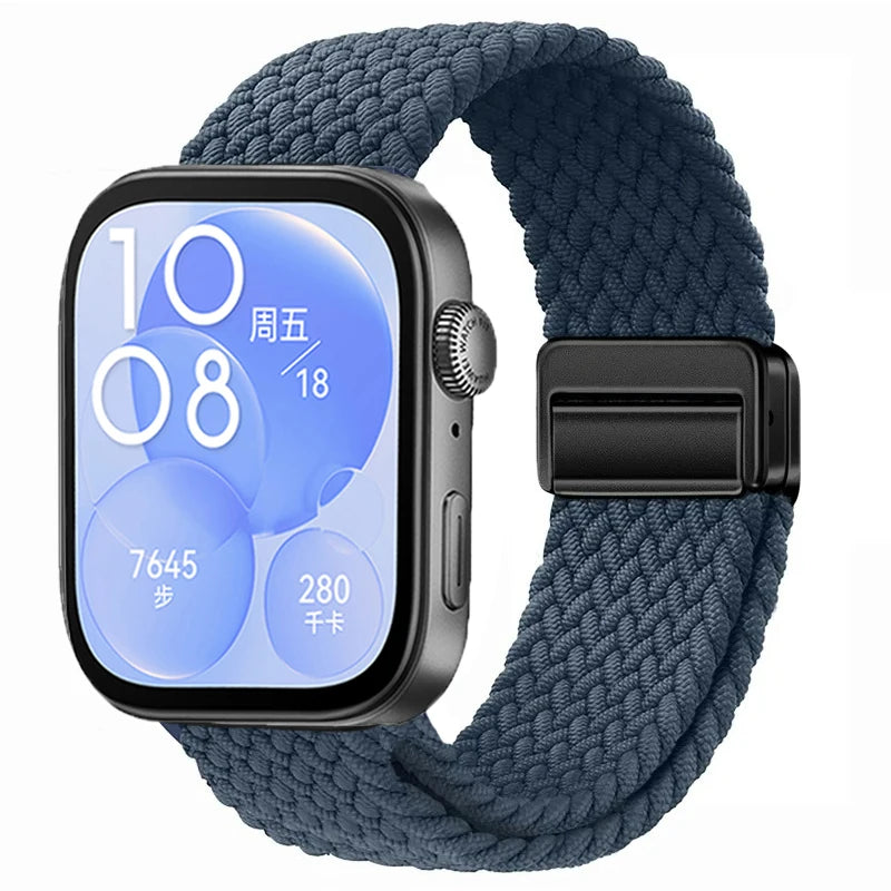Magnetic Buckle Strap for Huawei Watch Fit 3/4/4 Pro Nylon Loop Bracelet Correa for Huawei Watch Fit 5/Fit 5 Pro Smart Wristband