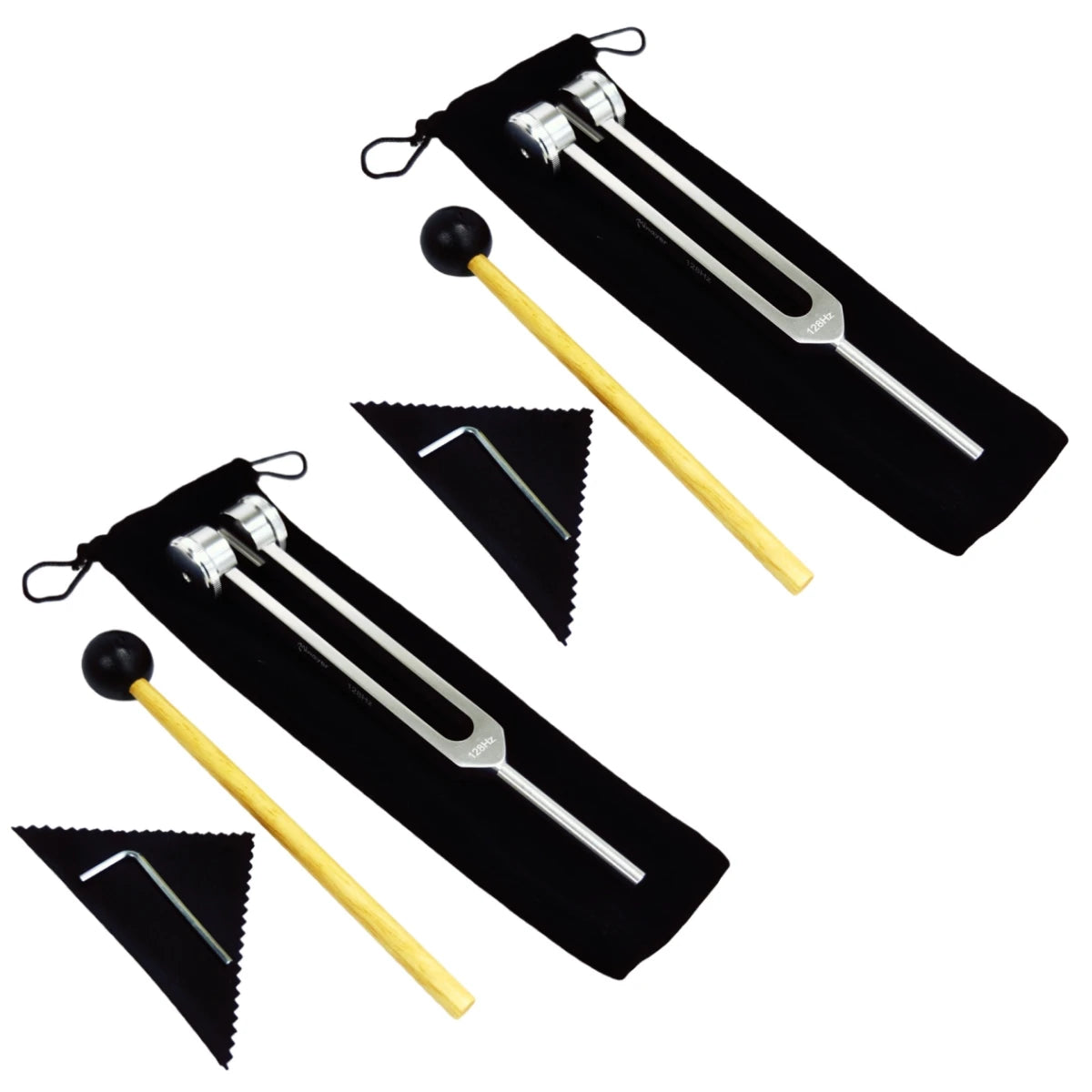 Miwayer 128Hz Tuning Fork 1/2Set -Acoustic Tuning Fork - Professional Sound Therapy Tool for Chakra Balancing & Stress Reduction