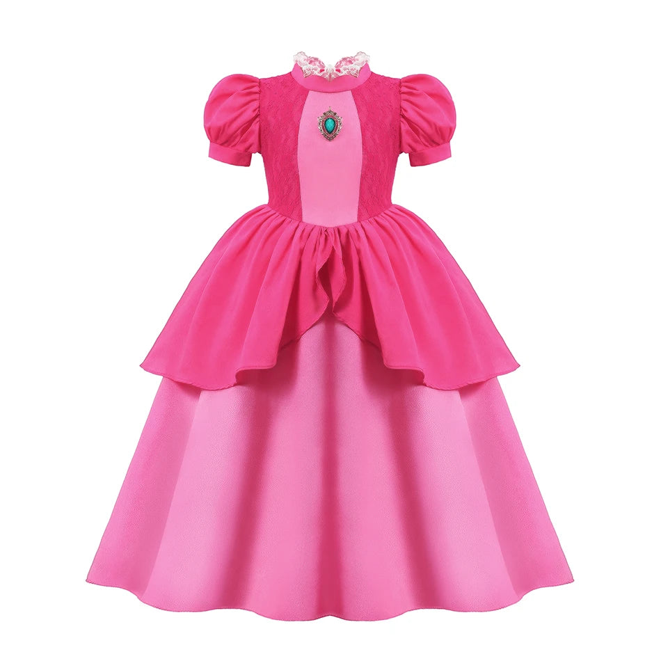 Princess Dress Collection Cinderella Snow White Aurora Rapunzel for Girls Halloween Birthday Cosplay Costume Kids 2-8Y Vestido