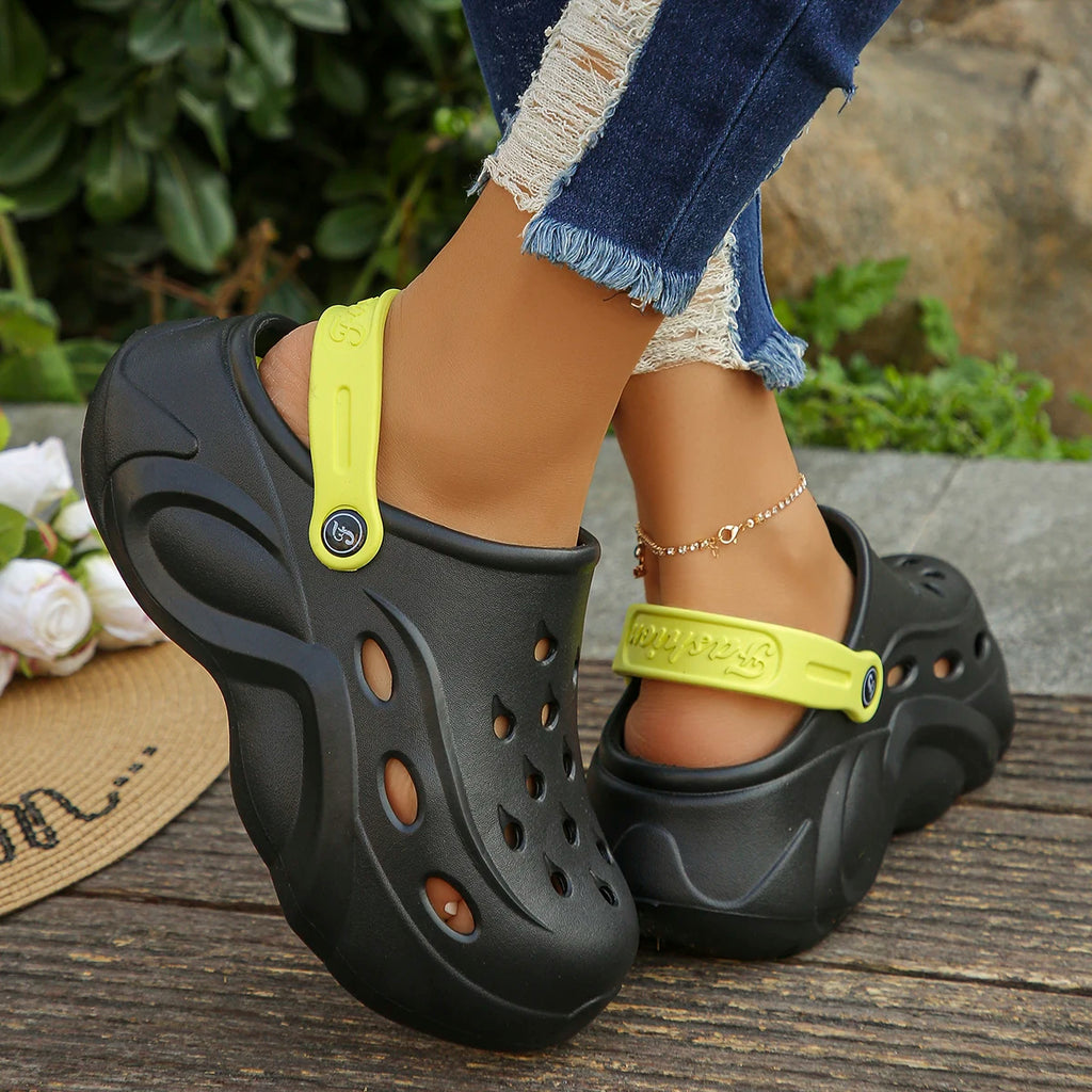 Women's Chunky Platform Clogs Thick Sole Sandals  EVA Light Garden Shoes for Women Outdoor Beach Slippers wedge