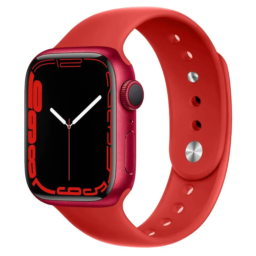 Silicone For Apple Watch Band 44mm 40mm 45mm 41mm 42mm 38mm 49mm 41 44 45 mm Bracelet IWatch Series 7 6 5 4 3 SE 8 Ultra Strap