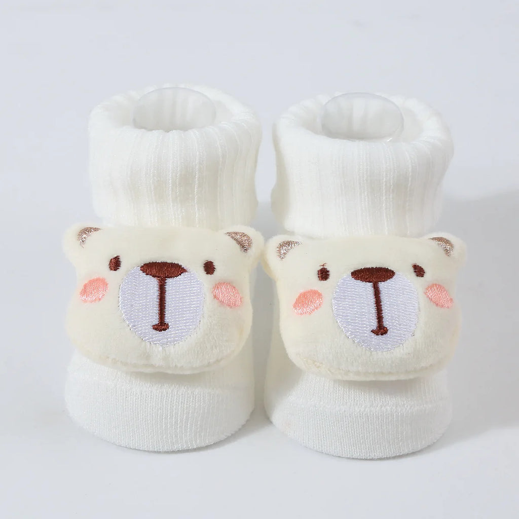Baby Socks Spring and Autumn Soft Cotton Newborn Baby Socks in The Tube Cartoon 3D Doll Infant Boys Girls Socks 0-6 Months