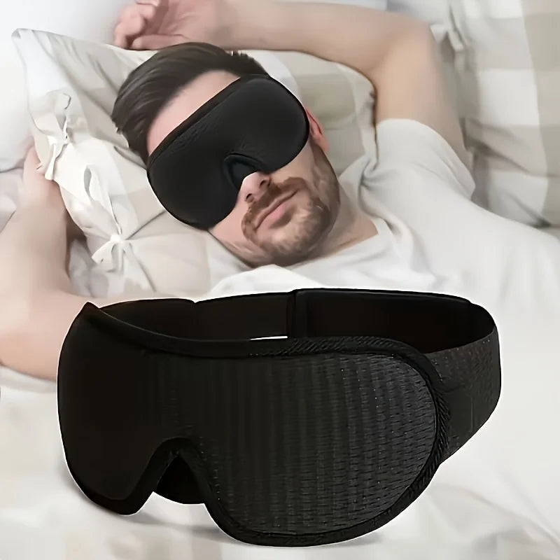 3D Sleep Mask, Super Comfortable Light Blocking, Adjustable Headband, Soft Breathable for Travel Home Office Men Women Eye Patch