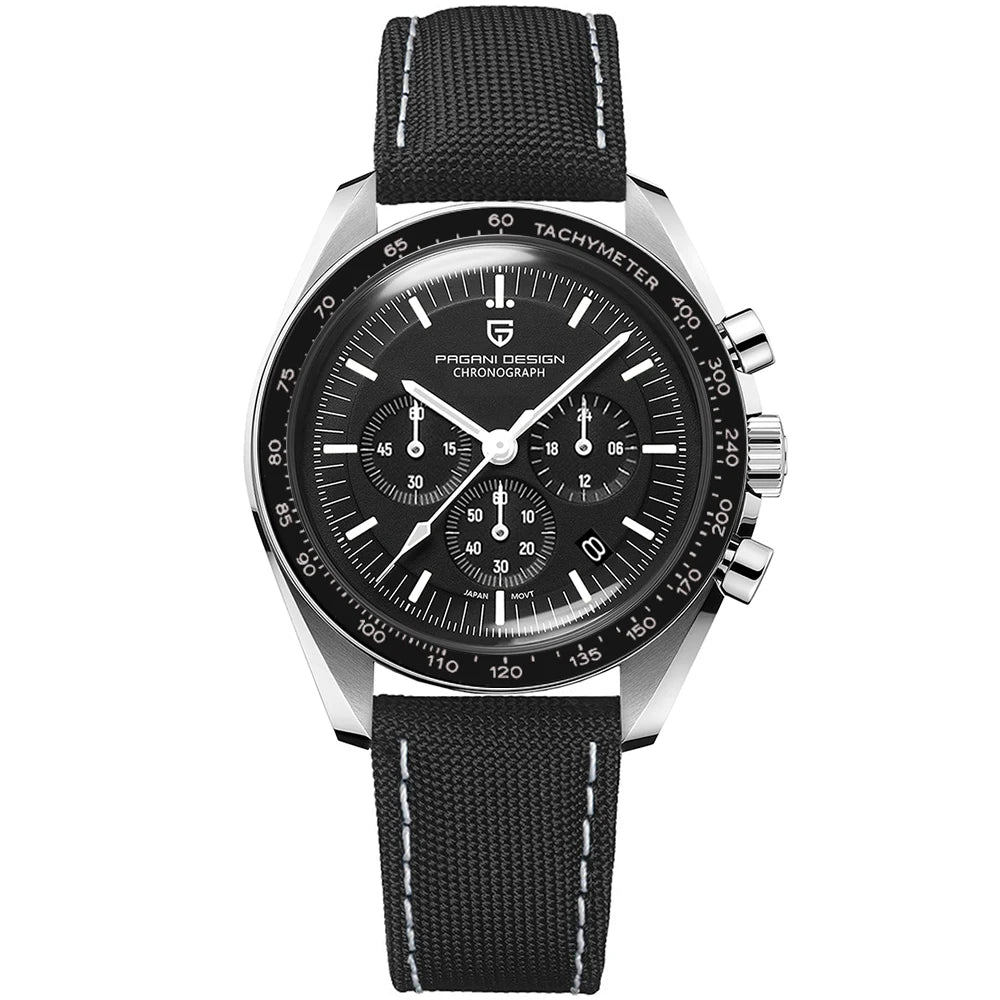 PAGANI DESIGN Moon Mens Watches 2025 Top Brand Luxury Quartz Watch For Men Chronograph Luminous Sapphire Mirror Waterproof Clock
